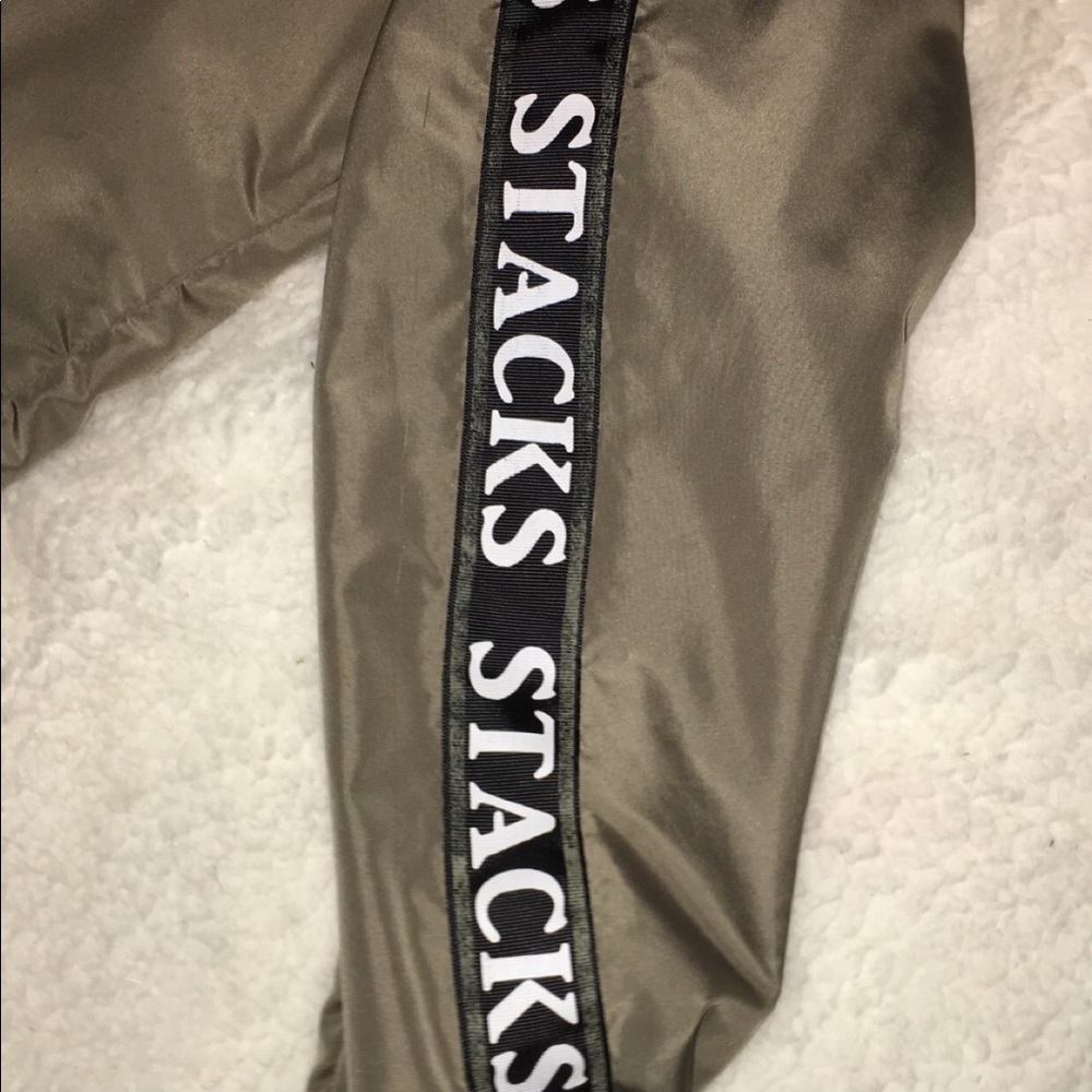olive green windbreaker